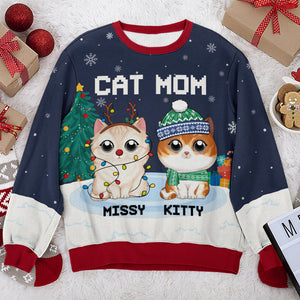 La plus belle période de l'année - Sweat-shirt personnalisé chat moche - Pull unisexe en laine - Cadeau de Noël pour propriétaires et amoureux des animaux