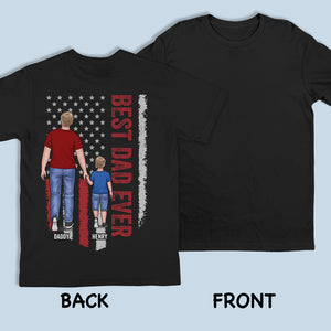 Le meilleur papa de tous les temps - T-shirt, sweat à capuche, sweat-shirt unisexe personnalisé avec imprimé au dos - Cadeau de fête des pères, d'anniversaire pour papa, grand-père