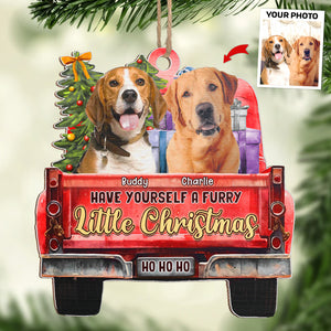 Photo personnalisée : Passez un Noël tout doux - Décoration personnalisée pour chien et chat - En forme de voiture en bois - Cadeau de Noël pour les propriétaires et les amoureux des animaux