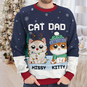 La plus belle période de l'année - Sweat-shirt personnalisé chat moche - Pull unisexe en laine - Cadeau de Noël pour propriétaires et amoureux des animaux