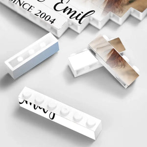 Photo personnalisée « Donnez-moi votre éternité » - Blocs de construction rectangulaires horizontaux et verticaux personnalisés pour couple - Cadeau pour mari et femme, anniversaire