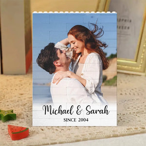 Photo personnalisée « Donnez-moi votre éternité » - Blocs de construction rectangulaires horizontaux et verticaux personnalisés pour couple - Cadeau pour mari et femme, anniversaire