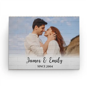 Photo personnalisée « Donnez-moi votre éternité » - Blocs de construction rectangulaires horizontaux et verticaux personnalisés pour couple - Cadeau pour mari et femme, anniversaire