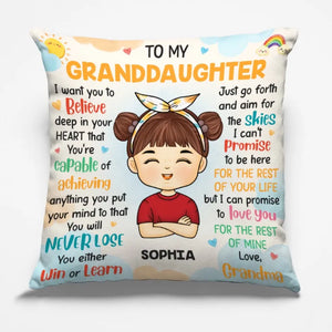 Je t'aimerai pour le reste de ma vie - Oreiller personnalisé pour la famille - Cadeau pour grand-mère