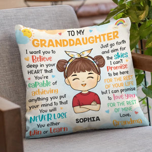 Je t'aimerai pour le reste de ma vie - Oreiller personnalisé pour la famille - Cadeau pour grand-mère