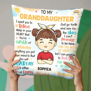 Je t'aimerai pour le reste de ma vie - Oreiller personnalisé pour la famille - Cadeau pour grand-mère