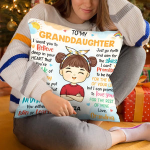 Je t'aimerai pour le reste de ma vie - Oreiller personnalisé pour la famille - Cadeau pour grand-mère