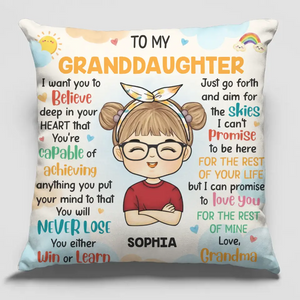 Je t'aimerai pour le reste de ma vie - Oreiller personnalisé pour la famille - Cadeau pour grand-mère