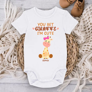 You Bet Giraffe - Body bébé personnalisé pour la famille - Cadeau de fête des mères, de baby shower, pour la première maman