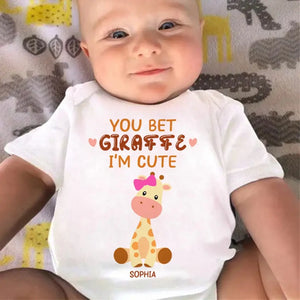 You Bet Giraffe - Body bébé personnalisé pour la famille - Cadeau de fête des mères, de baby shower, pour la première maman