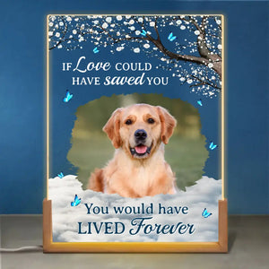 Photo personnalisée que vous auriez vécue pour toujours - Veilleuse LED 3D en noyer personnalisée et personnalisée - Cadeau de condoléances pour les propriétaires et les amoureux des animaux