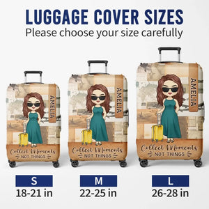 Juste un gars qui aime voyager - Housse de bagage personnalisée - Cadeau de vacances, cadeau pour les amateurs de voyages d'aventure