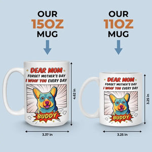 « Chien est Dieu » à l'envers - Mug personnalisé pour chien - Fête des Mères, cadeau pour les propriétaires d'animaux et les amoureux des animaux