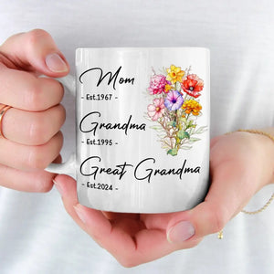 Le moment le plus important est le temps passé en famille - Mug personnalisé pour la famille - Cadeau pour maman, grand-mère