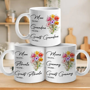 Le moment le plus important est le temps passé en famille - Mug personnalisé pour la famille - Cadeau pour maman, grand-mère