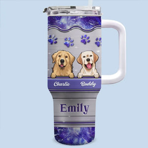Tu es toujours ma meilleure maman à fourrure - Gobelet personnalisé en acier inoxydable de 1 134 ml avec poignée pour chien et chat - Cadeau pour les propriétaires d'animaux et les amoureux des animaux