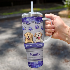 Tu es toujours ma meilleure maman à fourrure - Gobelet personnalisé en acier inoxydable de 1 134 ml avec poignée pour chien et chat - Cadeau pour les propriétaires d'animaux et les amoureux des animaux