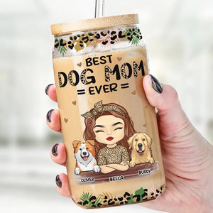 Tu es la meilleure maman chat du monde ! Tasse en verre personnalisée pour chien et chat, tasse à café glacé, cadeau pour la fête des mères, pour les propriétaires d'animaux et les amoureux des animaux.