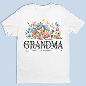 Jardin fleuri pour grand-mère - T-shirt unisexe personnalisé, sweat à capuche, sweat-shirt - Fête des Mères, cadeau pour maman, grand-mère