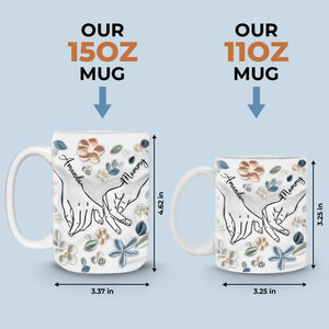 Le lien privilégié entre mère et enfant - Mug personnalisé avec effet gonflé 3D - Fête des Mères, cadeau pour maman, grand-mère