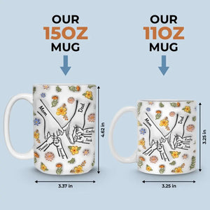 Une famille est un symbole d'amour - Mug personnalisé avec effet gonflé 3D - Cadeau pour les membres de la famille