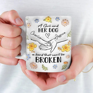 Le chien est le dieu du jeu ! Mug personnalisé avec effet gonflable en 3D, imprimé chien ! Cadeau pour la fête des mères, pour les propriétaires d'animaux et les amoureux des animaux.