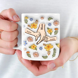 Ton amour me garde au chaud - Mug personnalisé avec effet gonflé en 3D - Cadeau pour la fête des mères, pour maman et grand-mère