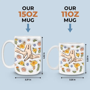 Ton amour me garde au chaud - Mug personnalisé avec effet gonflé en 3D - Cadeau pour la fête des mères, pour maman et grand-mère