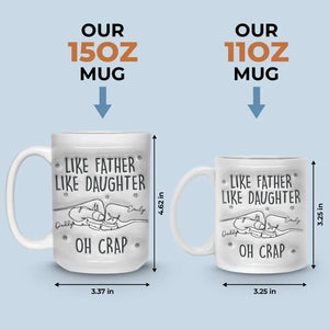 Tel père, telle fille - Mug personnalisé avec effet gonflé en 3D - Cadeau pour la fête des pères