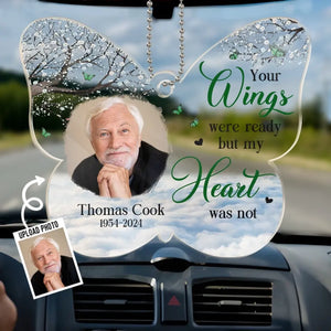 Photo personnalisée « Je t'ai toujours dans mon cœur » - Ornement de voiture personnalisé commémoratif - Forme personnalisée en acrylique - Cadeau de condoléances pour les membres de la famille