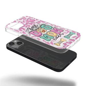 Meilleure maman de chien au monde - Coque de téléphone transparente personnalisée avec effet gonflable 3D - Cadeau pour propriétaires et amoureux des animaux