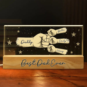 Merci d'être mon héros - Veilleuse LED 3D personnalisée en acrylique avec lettres - Cadeau pour la fête des pères, papa, grand-père