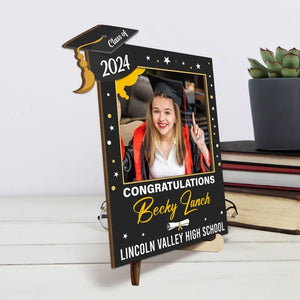 Photo personnalisée « Forever Is Composé of Nows » - Plaque en bois personnalisée à 2 couches avec support pour famille - Cadeau de fin d'études pour frères et sœurs