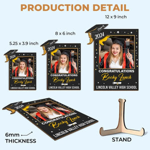 Photo personnalisée « Forever Is Composé of Nows » - Plaque en bois personnalisée à 2 couches avec support pour famille - Cadeau de fin d'études pour frères et sœurs
