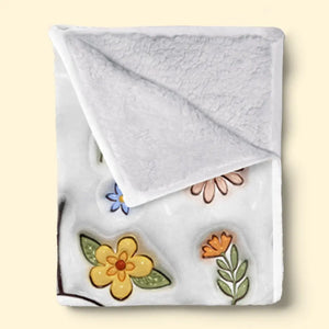 On t'aime maman - Couverture familiale personnalisée avec effet gonflable 3D - Cadeau pour la fête des mères, maman, grand-mère