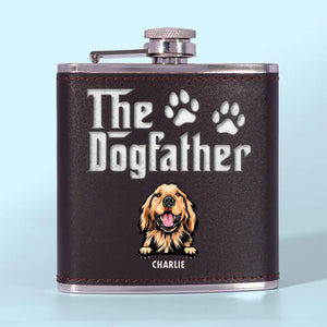 « Chien est Dieu » à l'envers - Flasque personnalisée pour chien - Fête des Pères, cadeau pour les propriétaires d'animaux et les amoureux des animaux