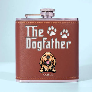 « Chien est Dieu » à l'envers - Flasque personnalisée pour chien - Fête des Pères, cadeau pour les propriétaires d'animaux et les amoureux des animaux