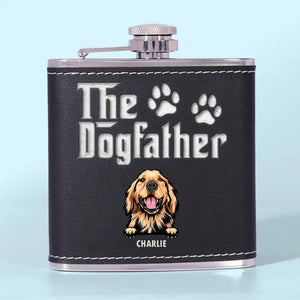 « Chien est Dieu » à l'envers - Flasque personnalisée pour chien - Fête des Pères, cadeau pour les propriétaires d'animaux et les amoureux des animaux