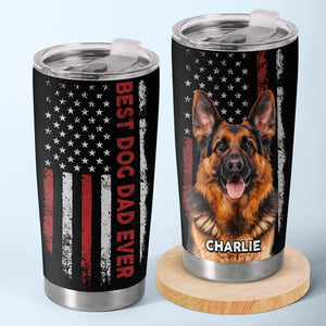 Photo personnalisée « Tu es mon meilleur papa » - Gobelet personnalisé pour chien - Fête des pères, cadeau pour les propriétaires d'animaux et les amoureux des animaux