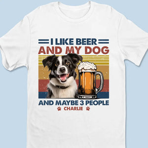 Photo personnalisée : La vie est meilleure avec un chien ! T-shirt unisexe personnalisé, sweat à capuche, sweat-shirt ! Cadeau pour la fête des pères, pour les propriétaires d'animaux et les amoureux des animaux.