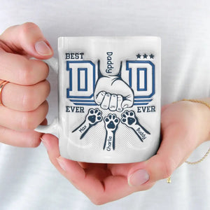 Le bonheur est un chiot chaleureux – Mug personnalisé avec effet gonflable 3D pour chien et chat – Cadeau pour la fête des pères, pour les propriétaires d'animaux et les amoureux des animaux