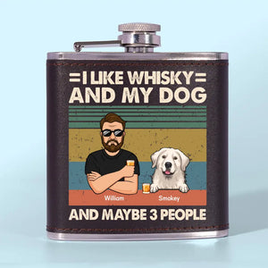Un chien est un lien entre inconnus - Flasque personnalisée pour chien - Fête des pères, cadeau pour les propriétaires d'animaux et les amoureux des animaux