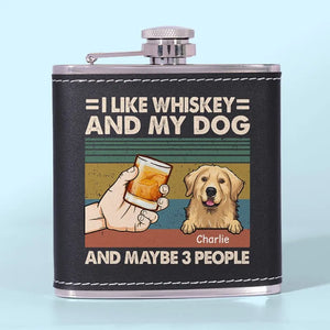 Envie de rester à la maison et de me détendre avec mon chien ? Flasque personnalisée pour chien – Cadeau pour les propriétaires et les amoureux des animaux.