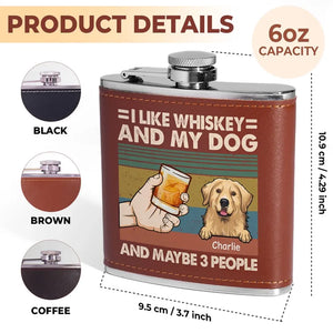 Envie de rester à la maison et de me détendre avec mon chien ? Flasque personnalisée pour chien – Cadeau pour les propriétaires et les amoureux des animaux.