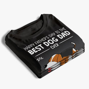 T-shirt unisexe personnalisé « Santé au meilleur papa de chien » ; sweat à capuche, sweat-shirt ; cadeau pour la fête des pères, pour les propriétaires d'animaux et les amoureux des animaux.