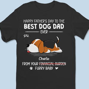 T-shirt unisexe personnalisé « Santé au meilleur papa de chien » ; sweat à capuche, sweat-shirt ; cadeau pour la fête des pères, pour les propriétaires d'animaux et les amoureux des animaux.