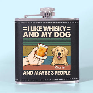 Envie de rester à la maison et de me détendre avec mon chien ? Flasque personnalisée pour chien – Cadeau pour les propriétaires et les amoureux des animaux.