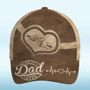 Les meilleurs papas sont promus grand-père - Casquette personnalisée pour la famille, casquette classique à imprimé intégral - Fête des pères, cadeau pour papa et grand-père