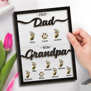 J'ai tellement de chance d'avoir ton amour - Plaque en bois personnalisée à 2 couches avec support - Fête des pères, cadeau pour papa, grand-père