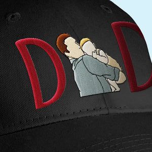 Casquette brodée personnalisée avec photo « Tu es mon papa incroyable » - Cadeau pour la fête des pères